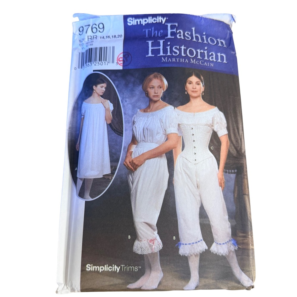 UNCUT Pattern Size 14-20 Civil War Undergarments Costume Southern
